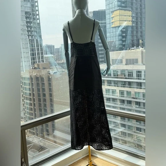 🆕 SIR THE LABEL 🧿 NWOT Rayure Tri Crochet Maxi Dress, Black Crochet, Sz 1 US 4 - Picture 10 of 16